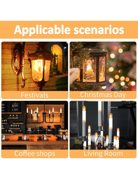 Bombillas LED Efecto Llama HEWA-Tech T9 2 Modos E26 2 Piezas