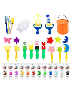 Kit de Pintura Lavable ABEIER 12 Colores para Niños