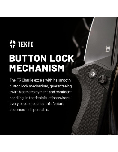 Cuchillo Plegable Tekto F3 Charlie 9.65 cm Acero D2 Titanio