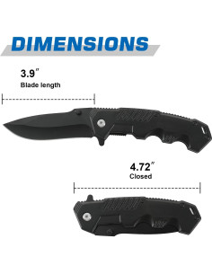 Cuchillo Táctico Plegable Milaloko P1_00A Acero Inoxidable 2