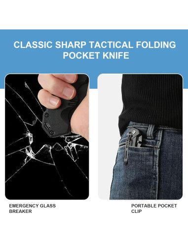 Cuchillo Táctico Plegable Milaloko P1_00A Acero Inoxidable