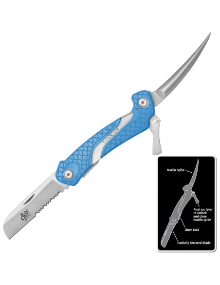 Cuchillo Plegable Cuda Marlin Spike 15cm Acero Inoxidable