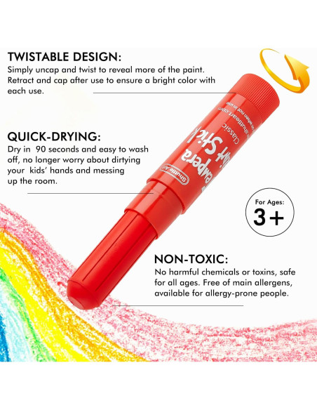 Barras de Pintura Tempera Shuttle Art 40 Colores Secado Rápido