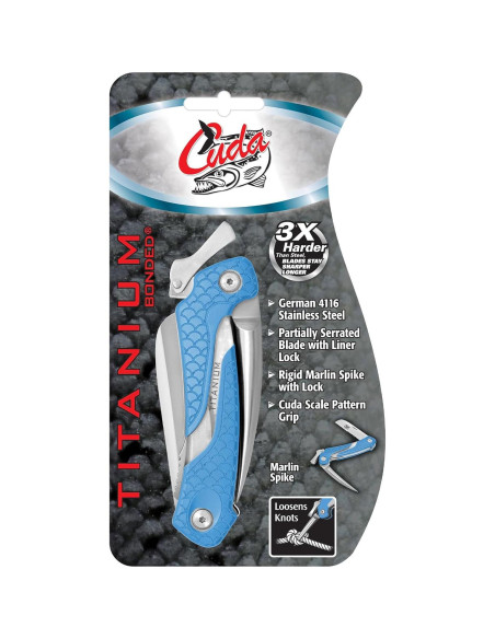 Cuchillo Plegable Cuda Marlin Spike 15cm Acero Inoxidable