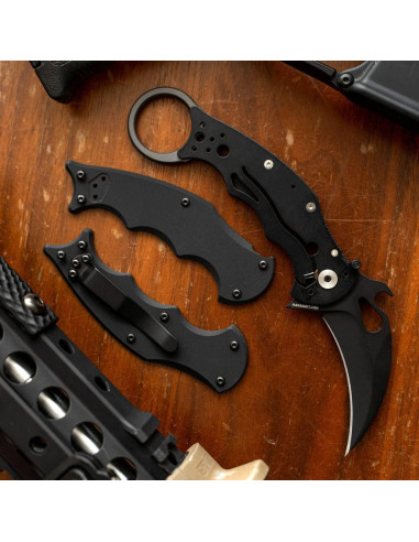 Cuchillo Karambit Plegable Fox 599 EVO Negro, Acero Inoxidable