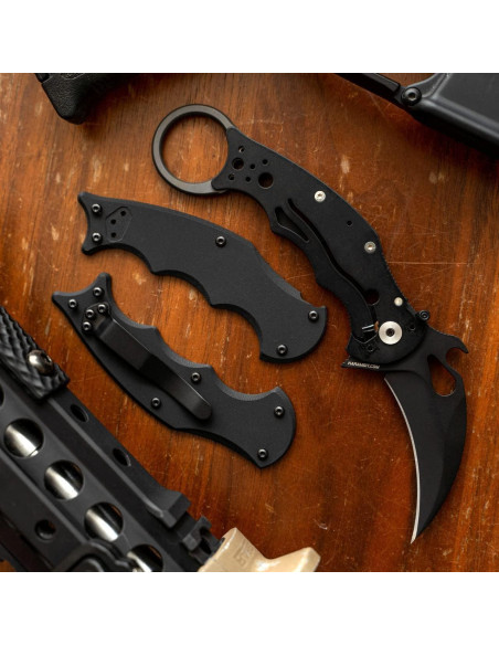 Cuchillo Karambit Plegable Fox 599 EVO Negro, Acero Inoxidable