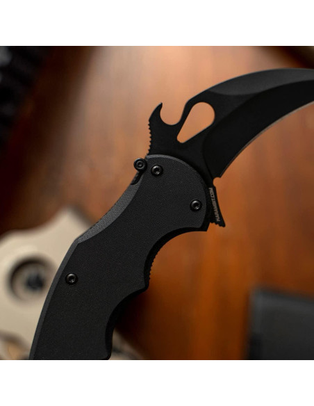 Cuchillo Karambit Plegable Fox 599 EVO Negro, Acero Inoxidable