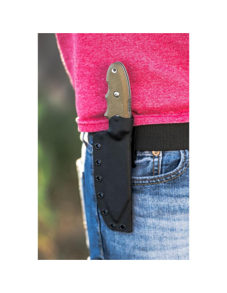 Cuchillo Bowie Backpackers TOPS Knives 8.26 cm con Funda Kydex