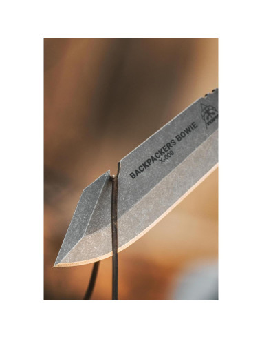 Cuchillo Bowie Backpackers TOPS Knives 8.26 cm con Funda Kydex