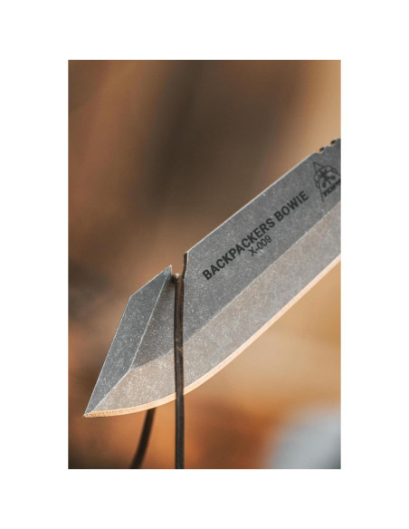 Cuchillo Bowie Backpackers TOPS Knives 8.26 cm con Funda Kydex