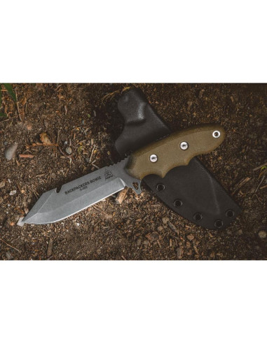 Cuchillo Bowie Backpackers TOPS Knives 8.26 cm con Funda Kydex