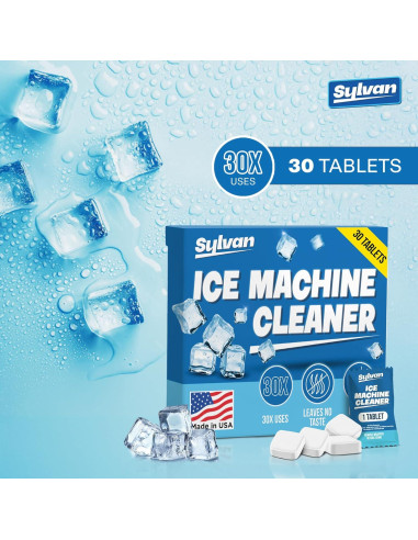 Tabletas Limpiadoras Sylvan para Máquinas de Hielo | 30 Unidades