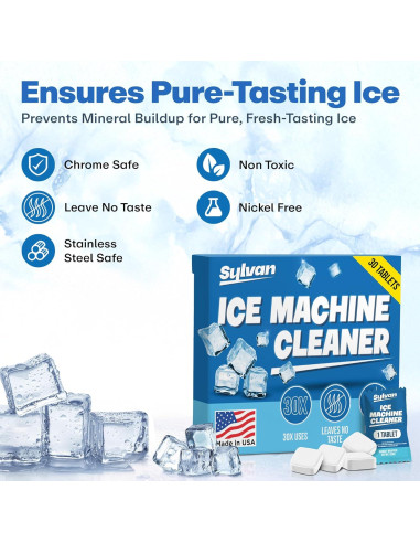 Tabletas Limpiadoras Sylvan para Máquinas de Hielo | 30 Unidades