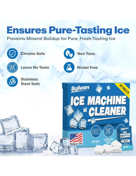 Tabletas Limpiadoras Sylvan para Máquinas de Hielo | 30 Unidades