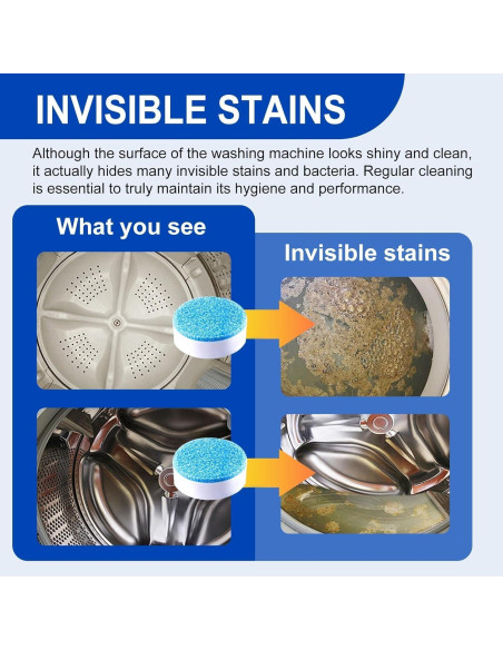 Tabletas Limpiadoras de Lavadora Fuputo 40 Pcs Ecológicas