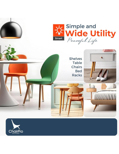 32 Protectores de Suelo ChairPro para Patas de Silla Silicona