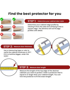 Protector de Borde Cabinet Hero 91.44 cm Transparente - 2 Piezas 2