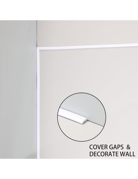 Moldura Autoadhesiva Trimold 10m x 8mm PVC Blanco Brillante