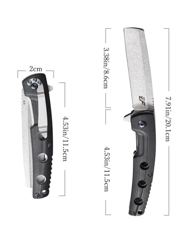 Cuchillo Plegable Eafengrow EF941 EDC Acero D2 Mango G10 20.1cm