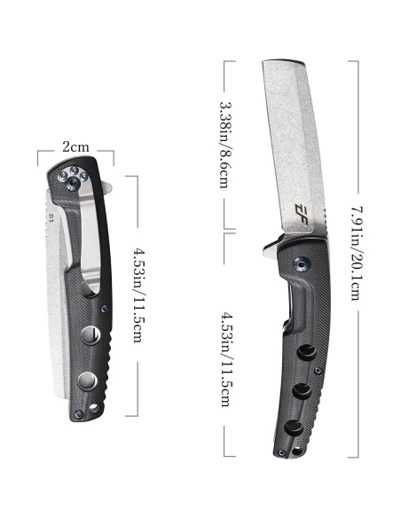 Cuchillo Plegable Eafengrow EF941 EDC Acero D2 Mango G10 20.1cm