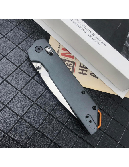 Cuchillo Plegable EDC HUAAO 20CM Acero 8Cr13Mov Mango Aluminio