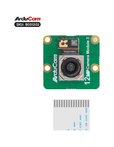 Módulo de Cámara Gran Angular Arducam 12MP IMX708 para Raspberry Pi