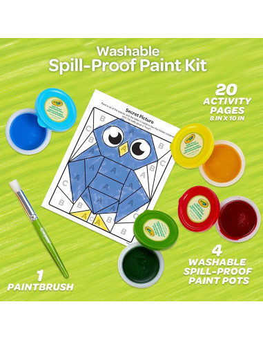 Juego de Pintura Lavable Crayola a Prueba de Derrames 4 Tarros