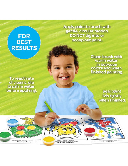 Juego de Pintura Lavable Crayola a Prueba de Derrames 4 Tarros Juego de Pintura Lavable Crayola a Prueba de Derrames 4 Tarros