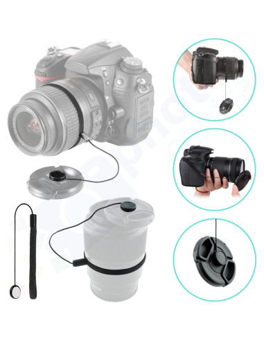 Cubierta de lente Rokinon 16mm f/2.0 + sujetador + paño