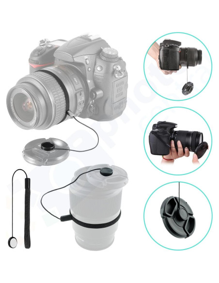 Cubierta de lente Rokinon 16mm f/2.0 + sujetador + paño