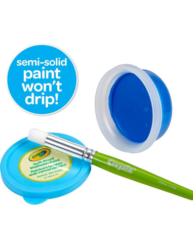 Juego de Pintura Lavable Crayola a Prueba de Derrames 4 Tarros