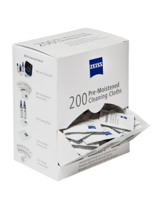 Paño de limpieza prehumedecido Zeiss para lentes - 200 unidades