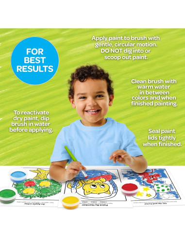 Juego de Pintura Lavable Crayola a Prueba de Derrames 4 Tarros