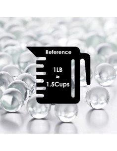 CYS EXCEL Gemas de Vidrio Transparente 1.38 kg para Jarrones 2