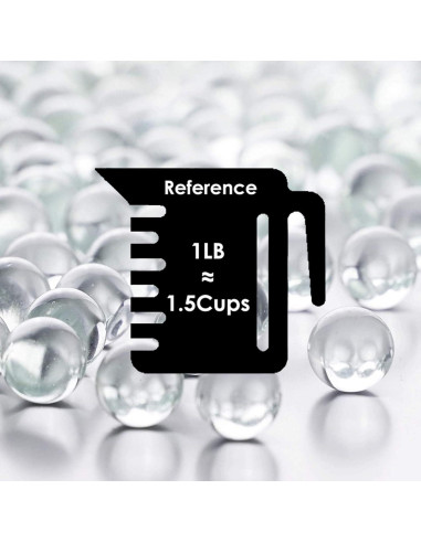 CYS EXCEL Gemas de Vidrio Transparente 1.38 kg para Jarrones