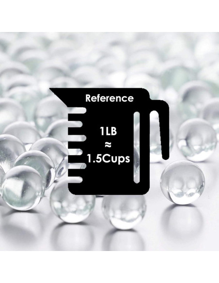 CYS EXCEL Gemas de Vidrio Transparente 1.38 kg para Jarrones