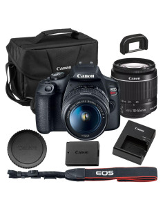 Cámara DSLR Canon EOS Rebel T7 Kit con Lente 18-55mm y Bolsa