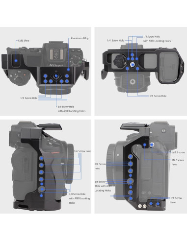 Jaula Completa Leftfoto para Cámara Nikon Z6 Z7 con Base Arca
