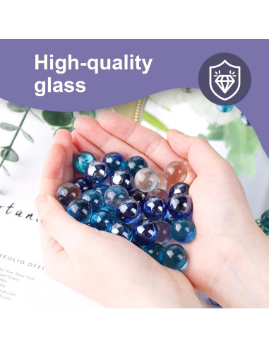 Canicas de Vidrio DomeStar 0.63 cm Azul para Decoración