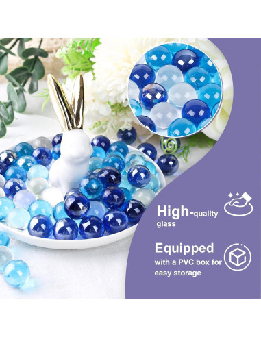 Canicas de Vidrio DomeStar 0.63 cm Azul para Decoración