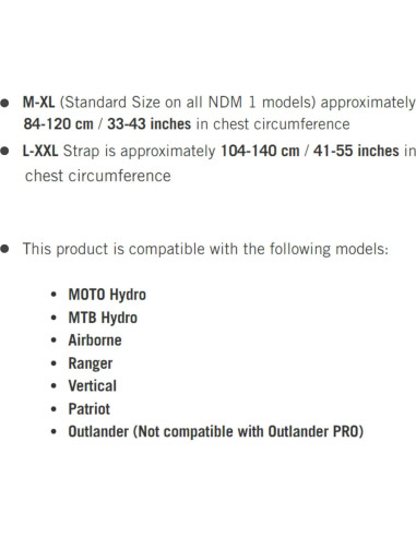 Arnés para Cámara de Acción USWE NDM 1 M-XL - Compatible GoPro