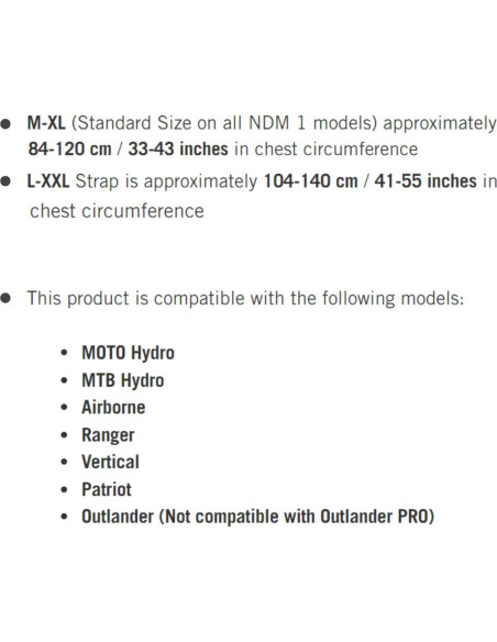 Arnés para Cámara de Acción USWE NDM 1 M-XL - Compatible GoPro