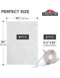 Kit Aislamiento de Ventanas X-Protector 6 Piezas 106.68x157.48cm 2