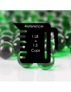 Relleno de Jarrón de Gemas de Vidrio Verde CYS EXCEL 2,27 kg 2