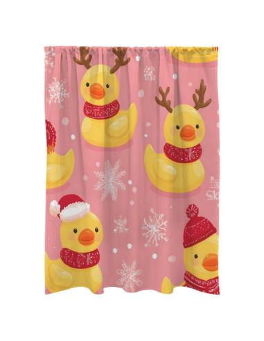 Cortina de Puerta Opaca OTVEE 130x183 cm Patrón Patito Navidad