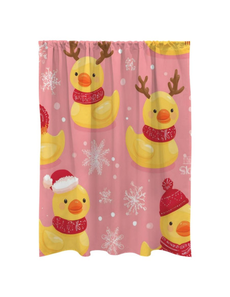 Cortina de Puerta Opaca OTVEE 130x183 cm Patrón Patito Navidad