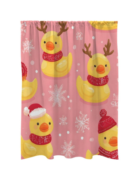 Cortina de Puerta Opaca OTVEE 130x183 cm Patrón Patito Navidad