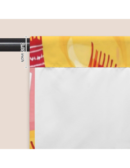 Cortina de Puerta Opaca OTVEE 130x183 cm Patrón Patito Navidad