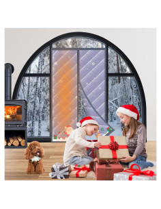 Cortina Térmica RuiYeek para Puerta 86 x 205 cm Navidad