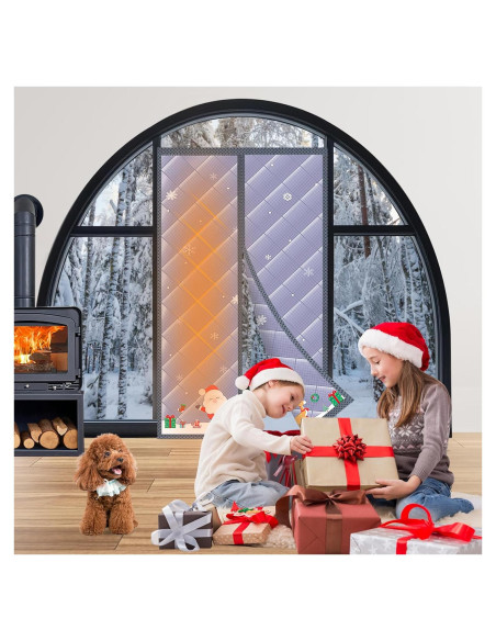 Cortina Térmica RuiYeek para Puerta 86 x 205 cm Navidad